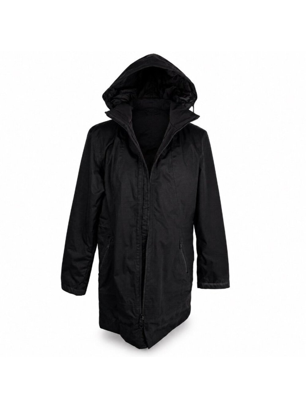 The North Face Womens Hooded Parka Jacket Size L Black Gorpcore Windproof Anorak